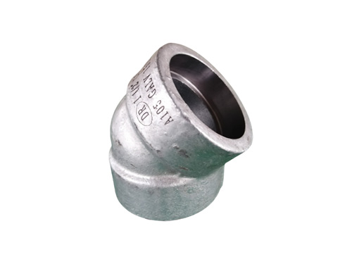 45 degree galvanized threaded elbow